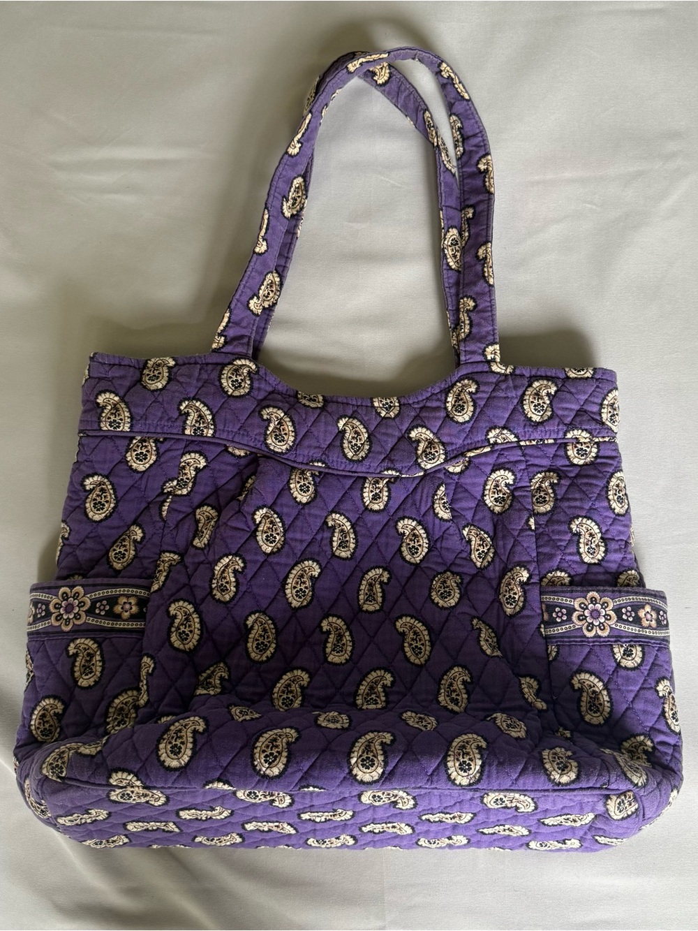 Vera Bradley tote bag in the retired "Simply Violet" purple paisley pattern